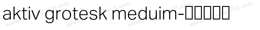 aktiv grotesk meduim字体转换